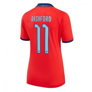 England Marcus Rashford #11 kläder Kvinnor VM 2022 Bortatröja Kortärmad